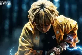 粉絲自製《鬼滅之刃》AI真人版我妻善逸的那田蜘蛛山之戰