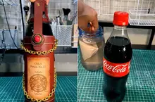 《將可口可樂做成回復藥水》皮革配件大師的手巧工藝讓肥宅快樂水直接升級
