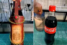 《將可口可樂做成回復藥水》皮革配件大師的手巧工藝讓肥宅快樂水直接升級