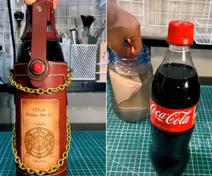 《將可口可樂做成回復藥水》皮革配件大師的手巧工藝讓肥宅快樂水直接升級