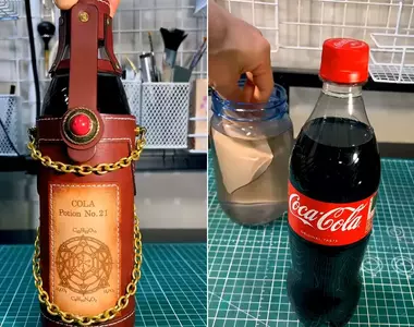 《將可口可樂做成回復藥水》皮革配件大師的手巧工藝讓肥宅快樂水直接升級