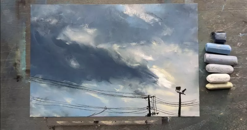 粉彩畫家作品分享 網友看完後表示:第一眼看還以為是照片呢