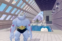 網友遊玩《Pokémon Pokopia》為了感受度假的氛圍，所以做了「那個泳池」讓寶可夢好蒿爽爽