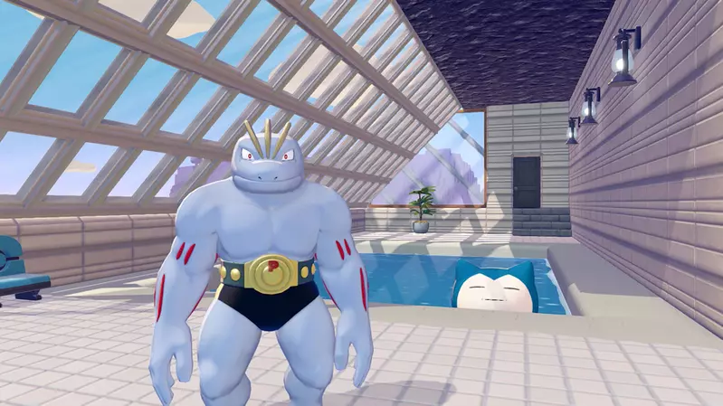 網友遊玩《Pokémon Pokopia》為了感受度假的氛圍，所以做了「那個泳池」讓寶可夢好蒿爽爽