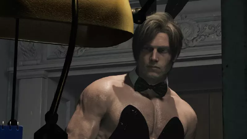 《惡靈古堡9：安魂曲》玩家做出里昂的兔女郎Mod，讓超多玩家看了都想操縱虎背熊腰的壯漢大鬧一番