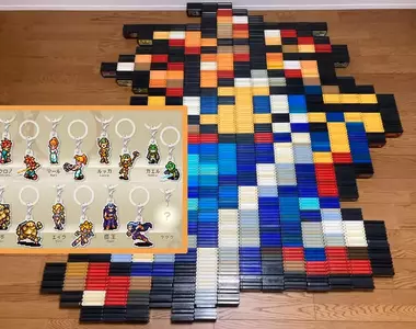 網友用1468個任天堂卡帶排出《超時空之鑰》主角克羅諾，另外角色扭蛋共15種款式，3月27日開始發售中