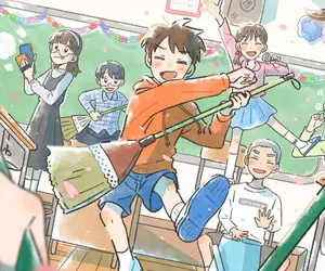 繪師分享這張《學校打掃時間的插畫》意外勾起了許多人的痛苦回憶