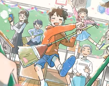 繪師分享這張《學校打掃時間的插畫》意外勾起了許多人的痛苦回憶