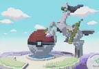 《Pokémon Pokopia》狂熱玩家打造「阿爾宙斯中央廣場」，耗費20小時所完成的作品