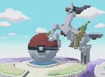 《Pokémon Pokopia》狂熱玩家打造「阿爾宙斯中央廣場」，耗費20小時所完成的作品