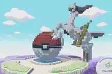 《Pokémon Pokopia》狂熱玩家打造「阿爾宙斯中央廣場」，耗費20小時所完成的作品
