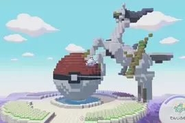《Pokémon Pokopia》狂熱玩家打造「阿爾宙斯中央廣場」，耗費20小時所完成的作品