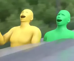 空想發明系列《霸王車懲罰機》遇上不用解釋那麼多，直接按鈕讓對方飛高高