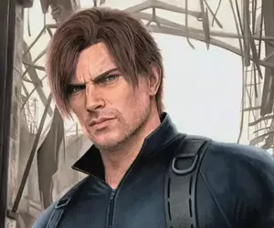 國外網友畫了一幅《惡靈古堡9：安魂曲》主角里昂的精細彩色素描作品