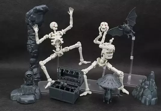 萬代推出過的《30MF卓爾骸骨兵》網上爆紅！因為可動度高可塑性強，目前已經成為網路上最自由的骷髏惹