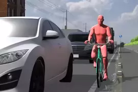 空想發明系列《腳踏車變薄機》一套裝置解決你騎單車在馬路上顯得太礙事的問題