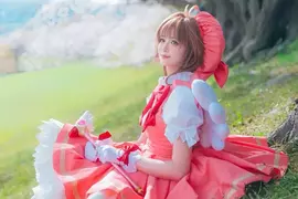 在櫻花樹下的《庫洛魔法使》Cosplay「奇蹟美照」引起熱議，網友表示:從天而降的感覺太美了