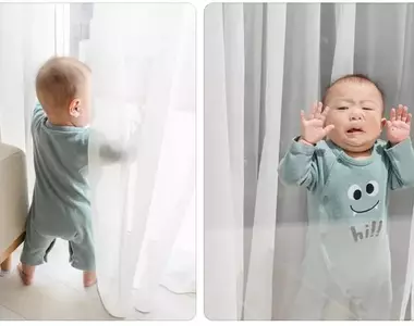 母親捕捉零歲兒眺望窗外場景 從另一側來看畫面超超爆笑