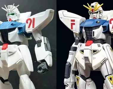 網友改造《90年代推出的復古鋼彈模型》透過塗裝以及技術修補，也能呈現出不輸現代款式的帥氣