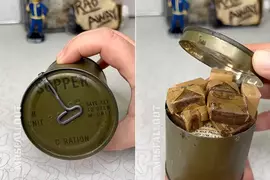 網友開箱80年前的美軍野戰口糧 罐頭本身保存良好，但裡面的味道...