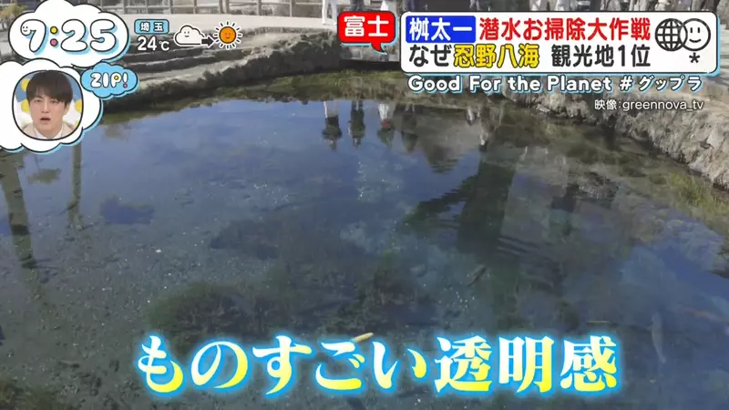 日本人氣觀光地《忍野八海》跟拍潛水員回收觀光客亂丟的硬幣