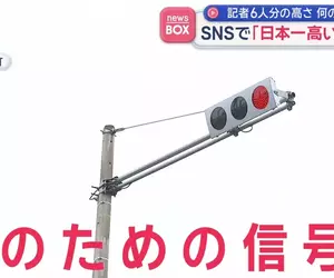 《日本最高紅綠燈》比６個人疊起來還要高 做這麼高是要給誰看？