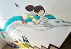網友在家描繪《吉卜力牆壁彩繪》網友看完後表示這畫工不但驚人，而且這空間簡直是充滿了夢想