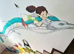 網友在家描繪《吉卜力牆壁彩繪》網友看完後表示這畫工不但驚人，而且這空間簡直是充滿了夢想