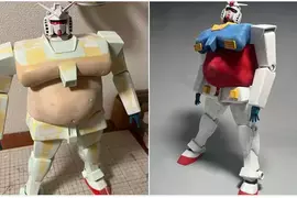網友製作《機動不起來的大叔鋼彈》中年發福的模樣完全做出來超好笑XD