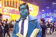 人生第一次Cosplay獻給了《生死僵局Deadlock》的角色「Abrams」，染了一頭藍結果回家洗不掉