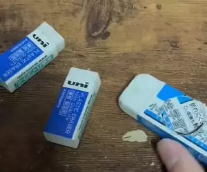 網友打掃房間時發現的奇怪橡皮擦 不但能當指尖陀螺甚至還可以當自動鉛筆使用？