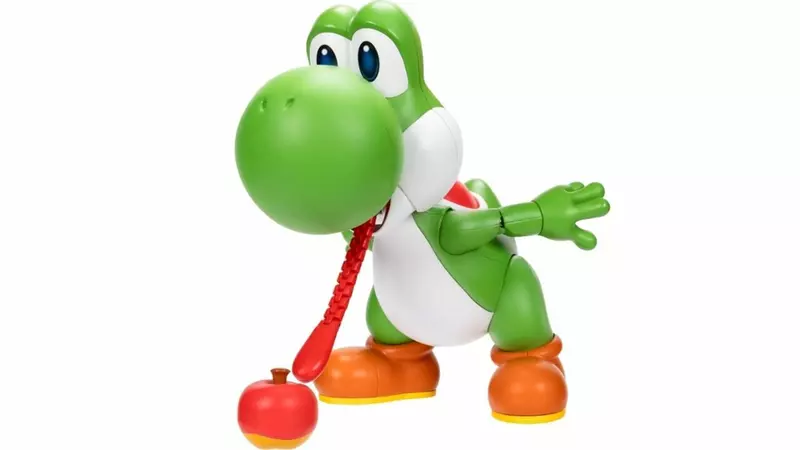 海外廠商「Jakks Pacific」預計在2026年夏季發售「超級瑪利歐」耀西全新互動玩具，伸縮的舌頭還可以還原遊戲中吃蘋果的樣子