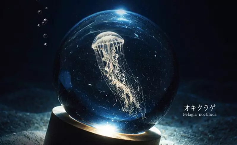 扭蛋商品《發光水母 crystal ball》宣布將會在今年10月份推出