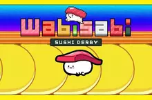 《奔跑吧！握壽司/Wabisabi SushiDerby》一款圍繞著握壽司展開的競速遊戲，想過關就要注意不要被夾走(笑)