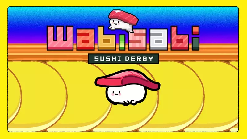 《奔跑吧！握壽司/Wabisabi SushiDerby》一款圍繞著握壽司展開的競速遊戲，想過關就要注意不要被夾走(笑)