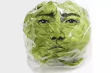 《藤原龍也萵苣包裝》為了促進蔬菜的消費找來大明星借臉，結果廠商還真的只有借臉而已啊(汗)
