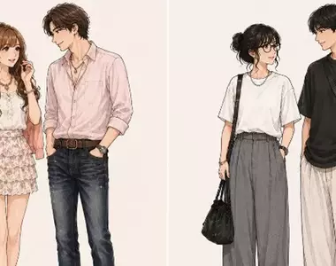 《平成情侶與令和情侶服裝上的差異》感覺以前年輕人比較趴，現在走的是寬鬆路線
