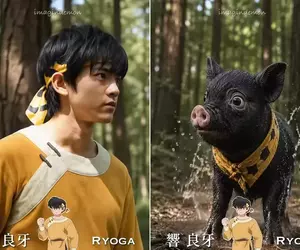 網友AI創作《亂馬1/2》若是將動畫中的人物真人化大概就長這個樣子