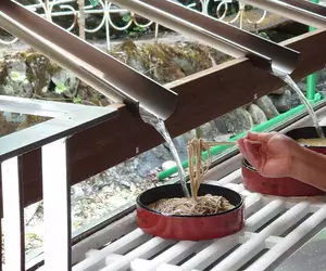日本社群話題《瀑布流水蕎麥麵》鐘乳石洞觀光必吃創意美食