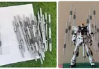 網友意想不到的嘗試《文具書頁夾當成感應砲》想不到用AI生成圖片看一下跟Nu鋼彈還蠻適合的