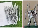網友意想不到的嘗試《文具書頁夾當成感應砲》想不到用AI生成圖片看一下跟Nu鋼彈還蠻適合的