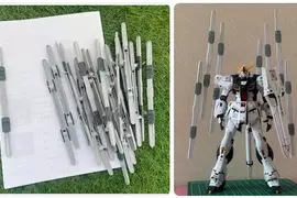 網友意想不到的嘗試《文具書頁夾當成感應砲》想不到用AI生成圖片看一下跟Nu鋼彈還蠻適合的