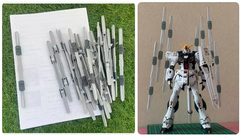 網友意想不到的嘗試《文具書頁夾當成感應砲》想不到用AI生成圖片看一下跟Nu鋼彈還蠻適合的
