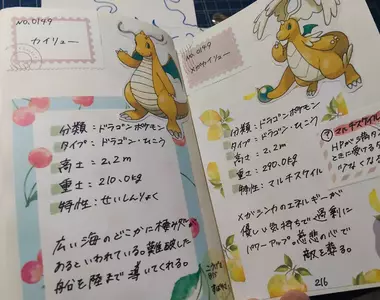 網友出於興趣製作的《寶可夢圖鑑》手寫資料+貼紙共收錄了151隻寶可夢