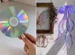 不用的CD做成《水母立體藝術品》完成後被夢幻的氛圍包圍感覺太幸福了