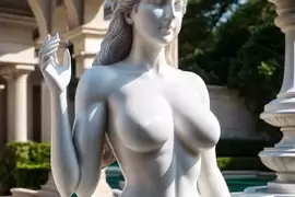 AI生成的《漂亮石雕像美女》唯美胴體身材爆炸而且重點還不會被BAN