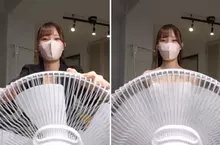 夏季限定實驗《在電風扇前面換衣服會不會走光》年紀大的我感覺看不清楚怎麼辦？